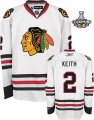 DUNCAN KEITH jersey 2# White Chicago Blackhawks jersey