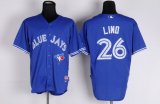 Toronto Blue Jaysx Adam Lind 26# Blue MLB Jerseys