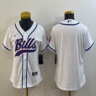 Youth Nike Buffalo Bills blank white baseball jerseys Joint name-BD