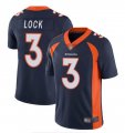 Nike Broncos #3 Drew Lock blue Color Rush Limited Jersey