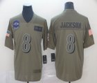 Baltimore Ravens #8 Lamar Jackson Nike Camo 2019 Salute to Service Limited Jersey