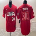 2023 World Cup #30 Kyle Tucker red USA majestic baseball jerseys 07