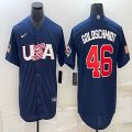 2023 World Cup #46 Paul Goldschmidt blue USA majestic baseball jerseys 07