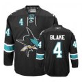 Rob Blake Jersey 4 Black Third San Jose Sharks Jerseys