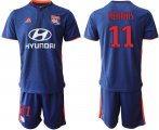 2018-2019 Lyon club #11 MEMPHIS blue soccer jersey away