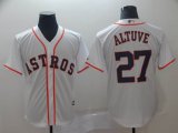 Houston Astros Jose Altuve 27# white majestic baseball jerseys