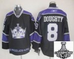 2014 NHL champion Los Angeles Kings 8# DOUGHTY Jerseys Black Blue