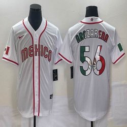 2023 World Cup Mexico #56 Randy Arozarena white green majestic baseball jerseys 21