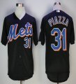 New York Mets Mike Piazza #31 black stripe Majestic mlb jerseys