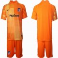 2021-2022 Atletico Madrid club orange red goalkeeper soccer jerseys