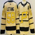 Adidas Pittsburgh Penguins #58 Kris Letang Cream 2023 Winter Classic Blank Jersey