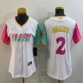 Women Nike San Diego Padres #2 Xander Bogaerts white red green majestic baseball jerseys