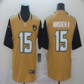 Jacksonville Jaguars #15 Gardner Minshew II yellow Color Rush Limited Jerseys