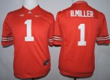 Women New Ohio State Buckeyes #1 Braxton Miller Limited Football Red Jersey