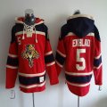 Florida Panthers #5 Aaron Ekblad red black Hockey Hooded Sweatshirt