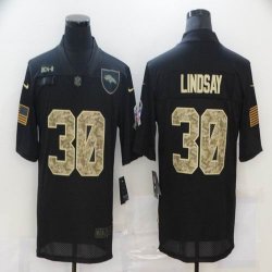 Nike Denver Broncos #30 Phillip Lindsay black camo Salute To Service Limited Jersey-BD