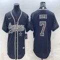 Nike Dallas Cowboys #7 Trevon Diggs black baseball jerseys Joint name-BD