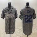 New York Yankees Juan Soto Nike Hemp grey majestic baseball Jersey Joint name -BD