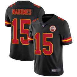 Youth Nike Kansas City Chiefs #15 Patrick Mahomes black Color Rush Limited