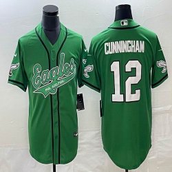 Nike Philadelphia Eagles #12 Randall Cunningham Green baseball jerseys Joint name BD