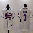 Nike Buffalo Bills #3 Damar Hamlin white nike baseball jerseys Joint name-BD 01