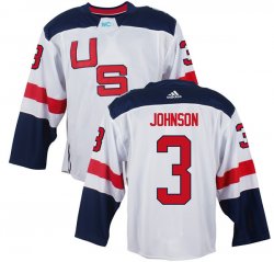 United States 2016 World Cup #3 Johnson white Hockey jerseys