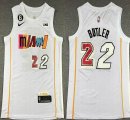 Nike Miami Heat #22 Jimmy Butler white nba basketball jersey city version 6 patch