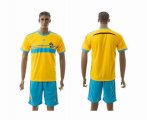 2014-2015 Sweden national team yellow soccer jerseys home