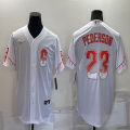 Nike San Francisco Giants #23 Joc Pederson white majestic baseball jersey city version-BD