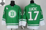 2013 NHL Stanley Cup Boston Bruins Milan Lucic 17 reebok Green jersey