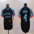 National League #4 Ketel Marte Nike Navy 2024 MLB All-Star Game Limited Player Jersey 01