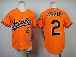 Baltimore Orioles #2 JJ Hardy Orange kid mlb jersey