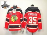 Chicago Blackhawks ESPOSITO 35# Red NHL Hooded Sweatshirt