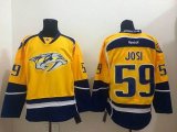 Nashville Predators #59 Roman Josi Yellow Ice Hockey Jerseys