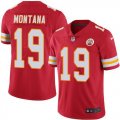 Nike Kansas City Chiefs #19 Joe Montana red Color Rush Limited Jerseys