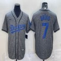 Nike Los Angeles Dodgers #7 Julio Urias Hemp gary baseball jerseys Joint name-BD