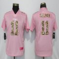 Women Nike New England Patriots 11 Edelman Pink Color Rush Limited Jersey