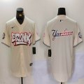 New York Yankees blank beige baseball jerseys Joint Name 03