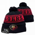 2024 San Francisco 49ers black red NFL Sports Cuffed Knit Hats