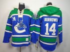 Vancouver Canucks 14# BURROWS Blue nhl Hooded Sweatshirt