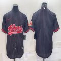 Nike 49ers blank black baseball jerseys Joint name-BD 01