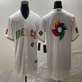 2023 World Cup Mexico blank white majestic baseball jerseys 48