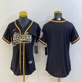 Youth nike Pittsburgh Steelers blank black baseball jerseys Joint name-BD