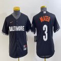 Youth Nike Baltimore Orioles #3 Jorge Mateo black majestic baseball jersey city version-BD 01