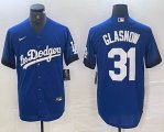 Nike Dodgers #31 Tyler Glasnow blue fashion MLB baseball jerseys