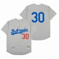 Los Angeles Dodgers #30 Maury Wills gray throwback mlb jersey-SG