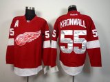 Detroit Red Wings Niklas Kronwall #55 red nhl hockey jersey A patch