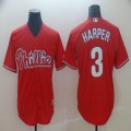 Philadelphia Phillies #3 Bryce Harper red majestic mlb Jersey