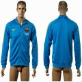 2015 Barcelona sky blue soccer jacket