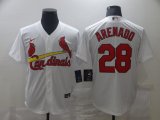 St. Louis Cardinals Nolan Arenado white majestic baseball Jersey-BD